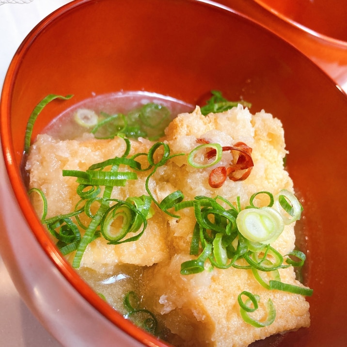 便秘解消?あったか大根おろし厚揚げ